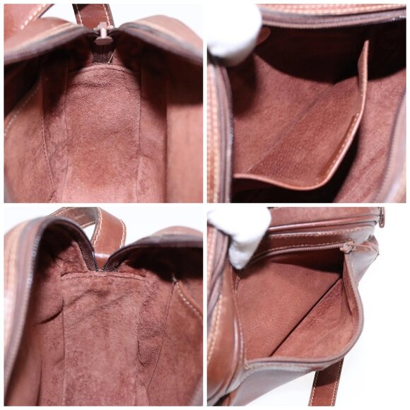 GUCCI Shoulder Bag Leather Brown Silver Auth - Picture 13 of 15